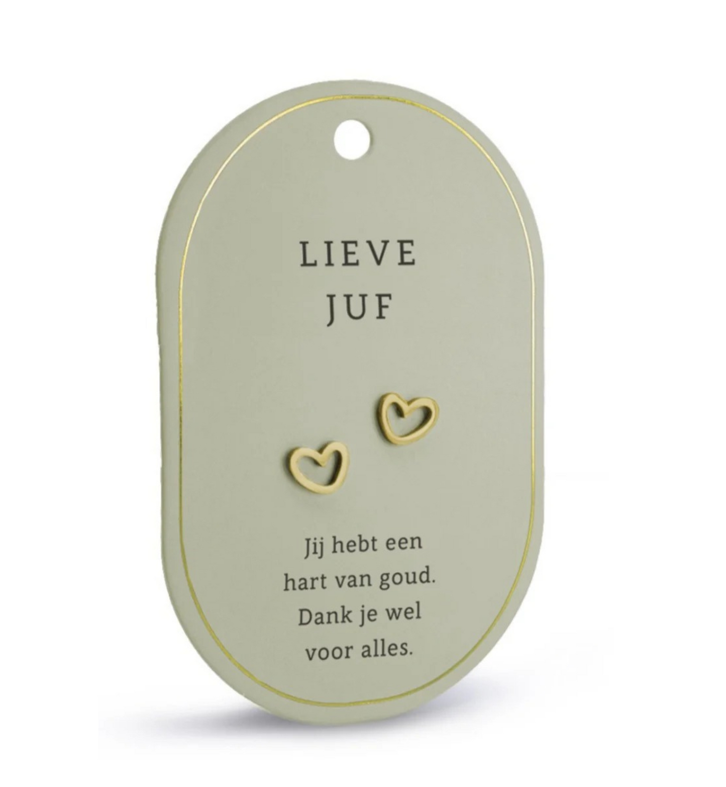 Juf-goud waard oorbellen