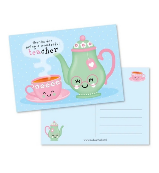 Wonderful Tea-cher wenskaart